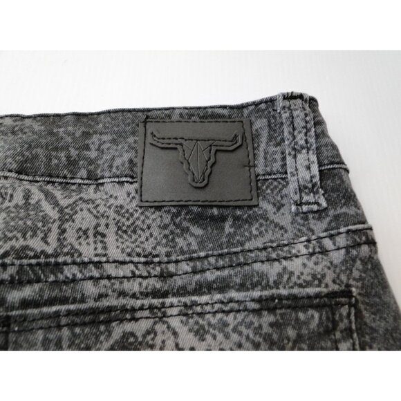 Lucky & Blessed Womens Jean Ankle Skinny Fringe Hem Gray & Black Size 4 - Picture 6 of 11